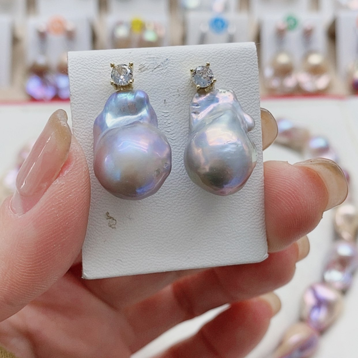 【闪购商品】淡水珍珠耳饰银S925镶嵌