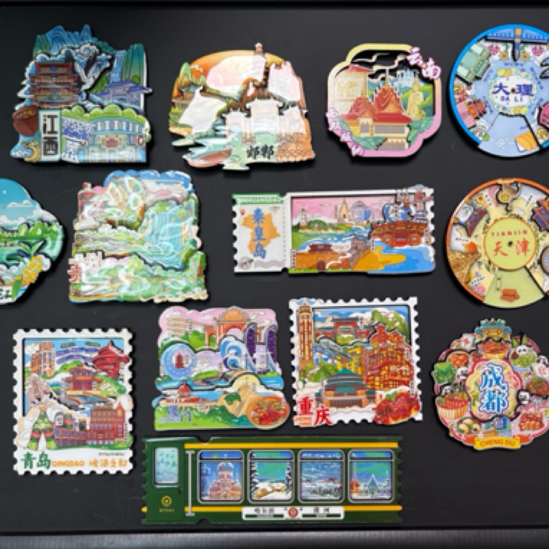 【城市福利专场】旅游城市木质特色文创纪念装饰磁吸冰箱贴