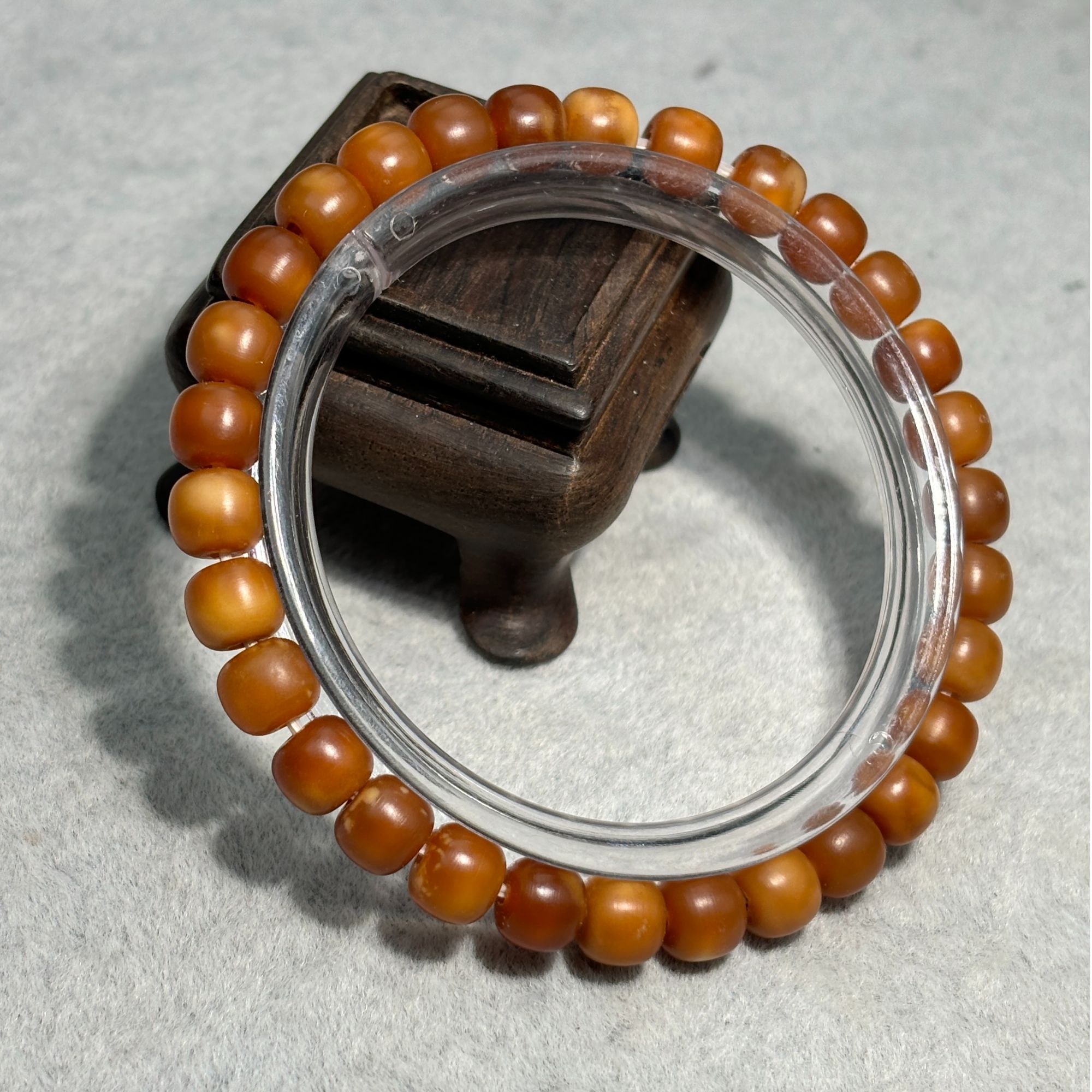 原生态龙脊玉化单圈浪家文玩C4-1