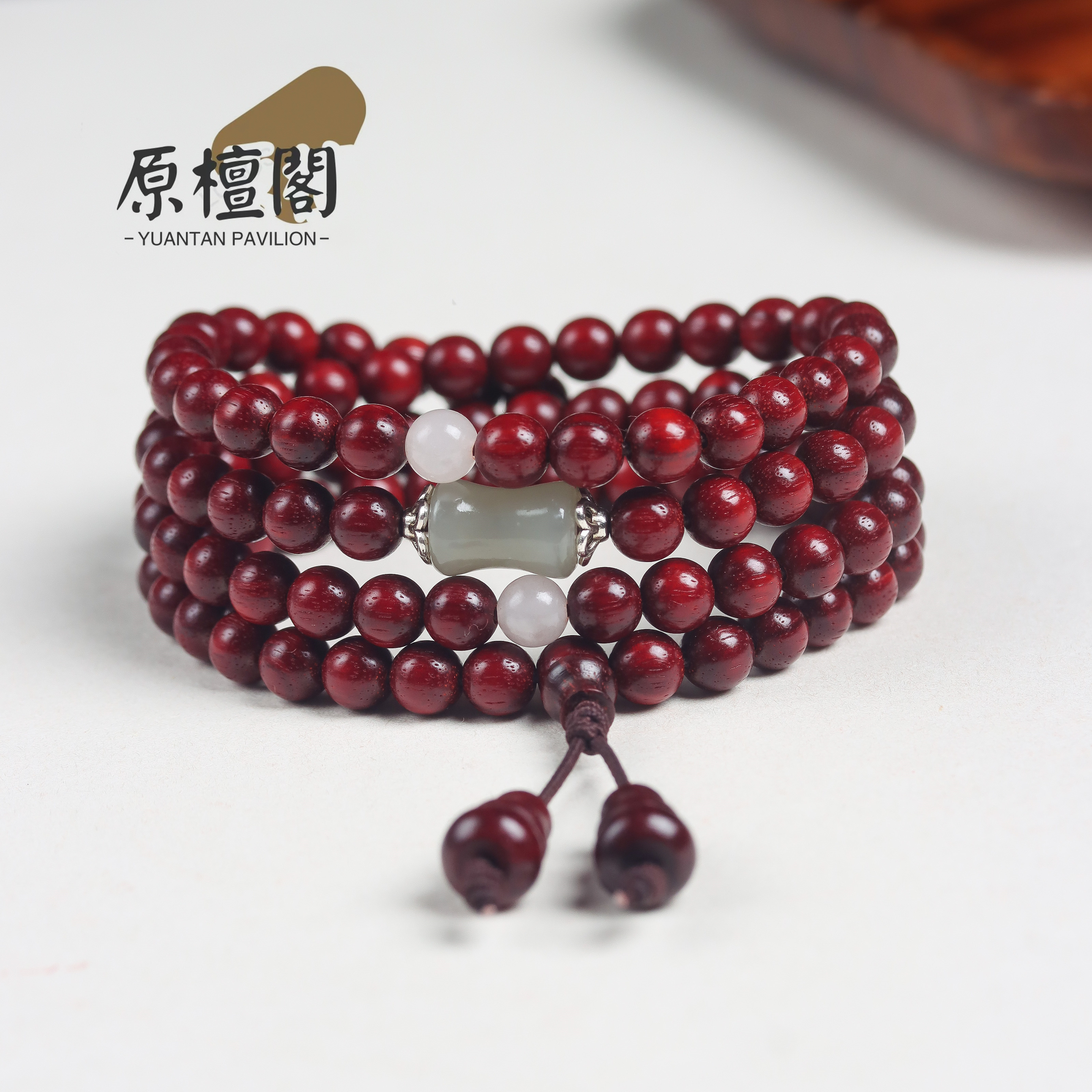 印度小叶紫檀6mm*108颗高油密老料多圈diy念珠 原汁原味无胶无蜡
