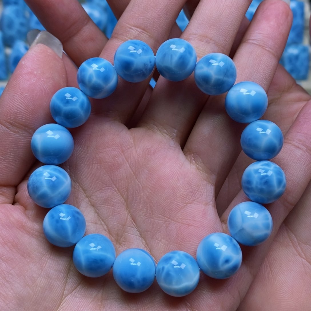 针钠钙石（海纹石）手链未镶嵌用****7