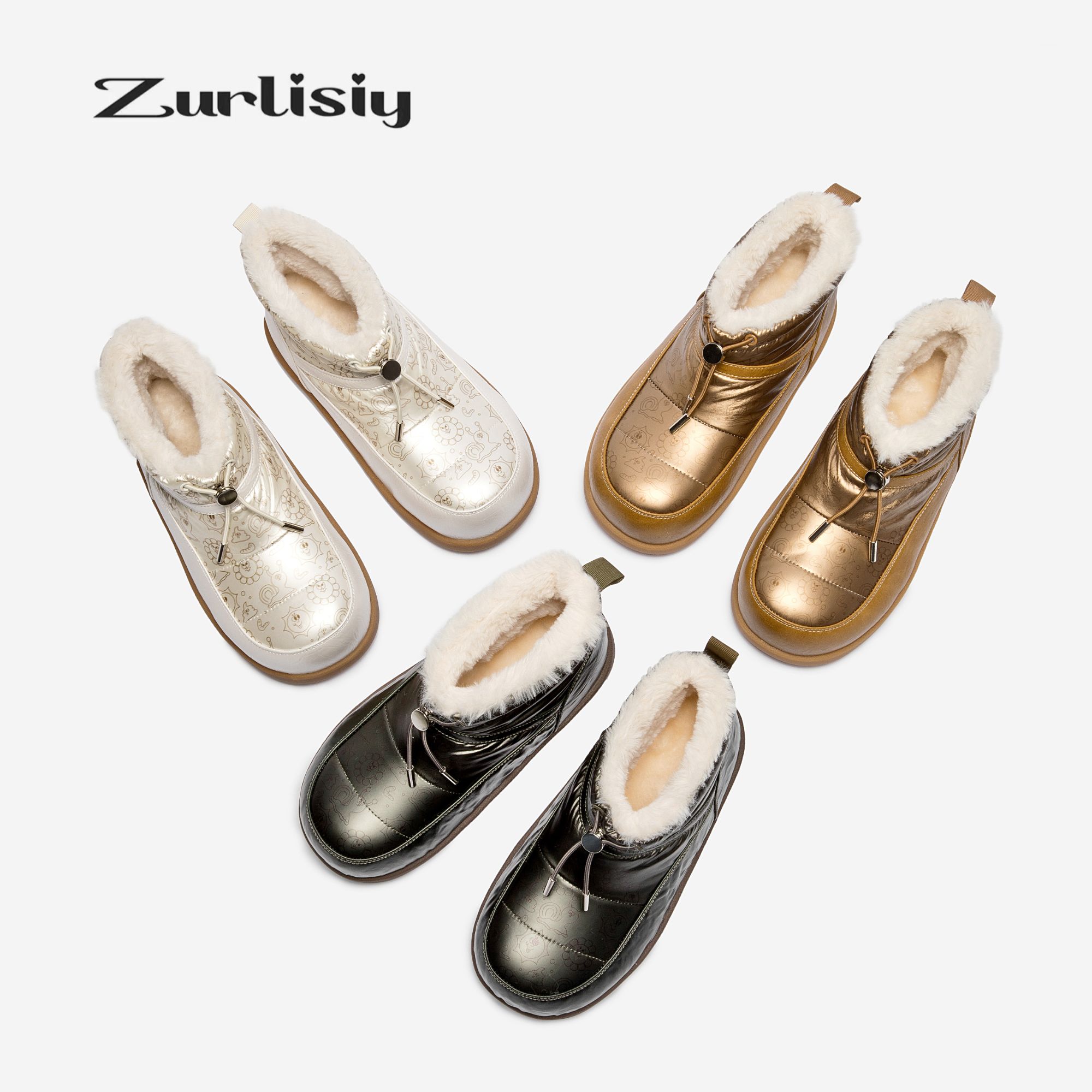 原创新品首发真皮棉靴2026年新款软底敲舒适防滑轻便女棉靴5L366