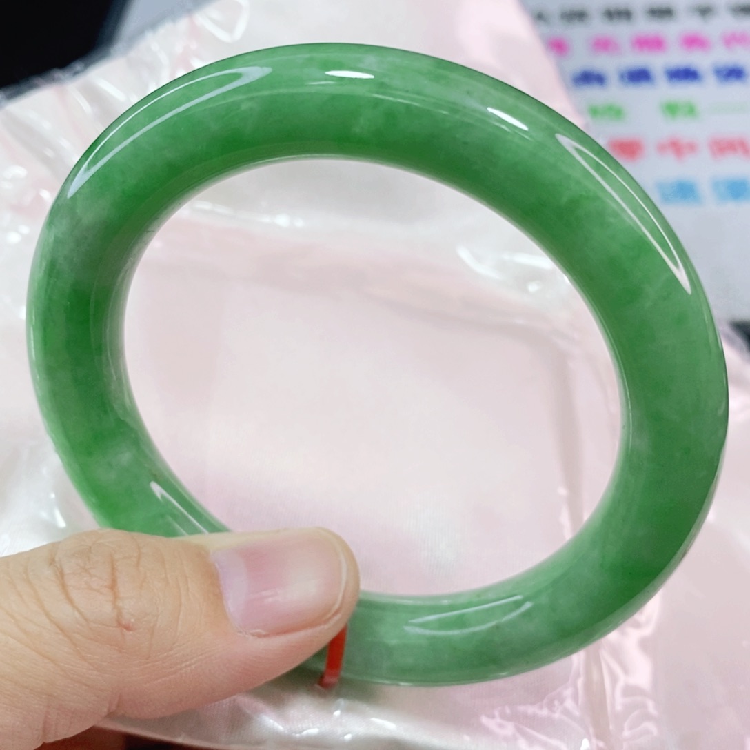 未镶嵌手镯翡翠56.2圈口圆条完整