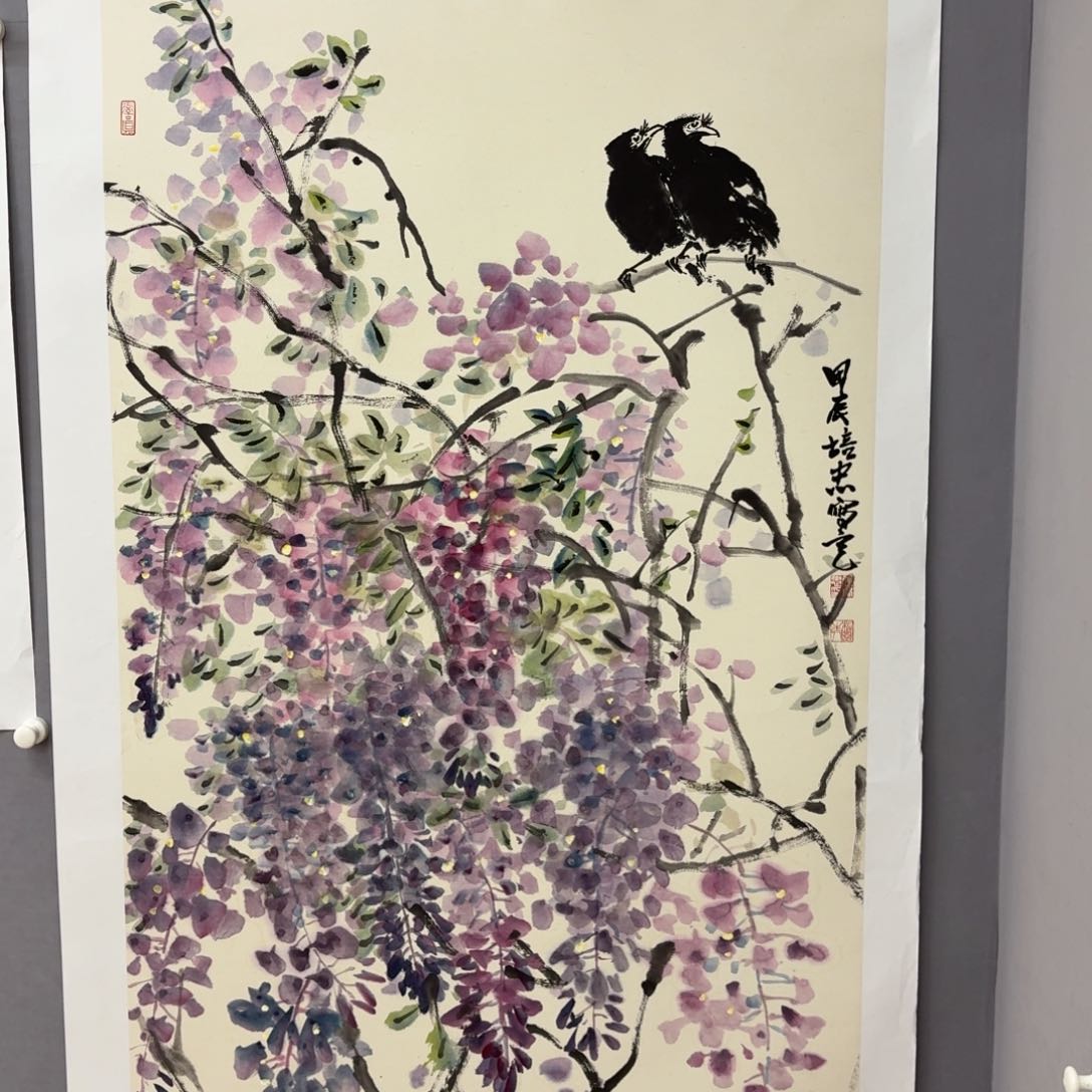 国画艺术家真人手绘