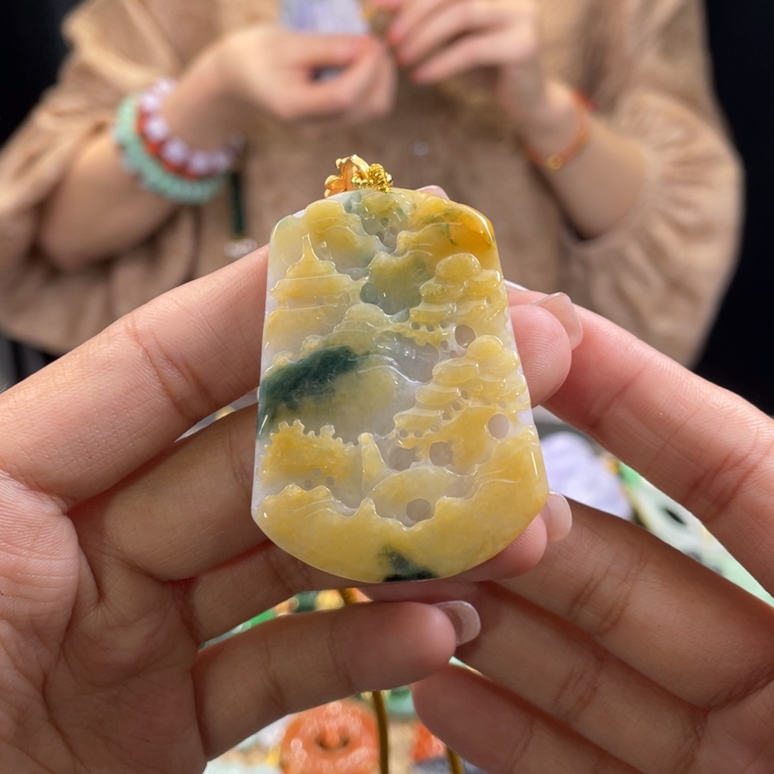 翡翠颈饰未镶嵌代编织