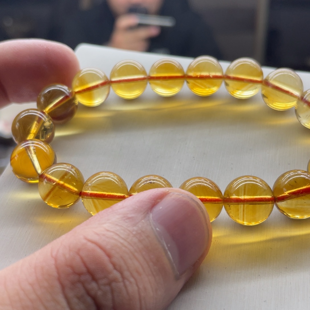 手链未镶嵌水晶黄水晶手串11.8mm