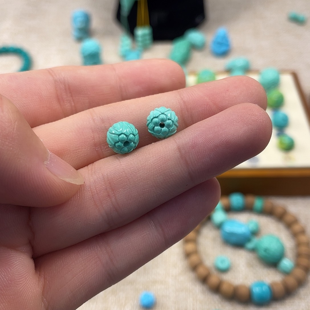 原生态湖北松配饰，直径8