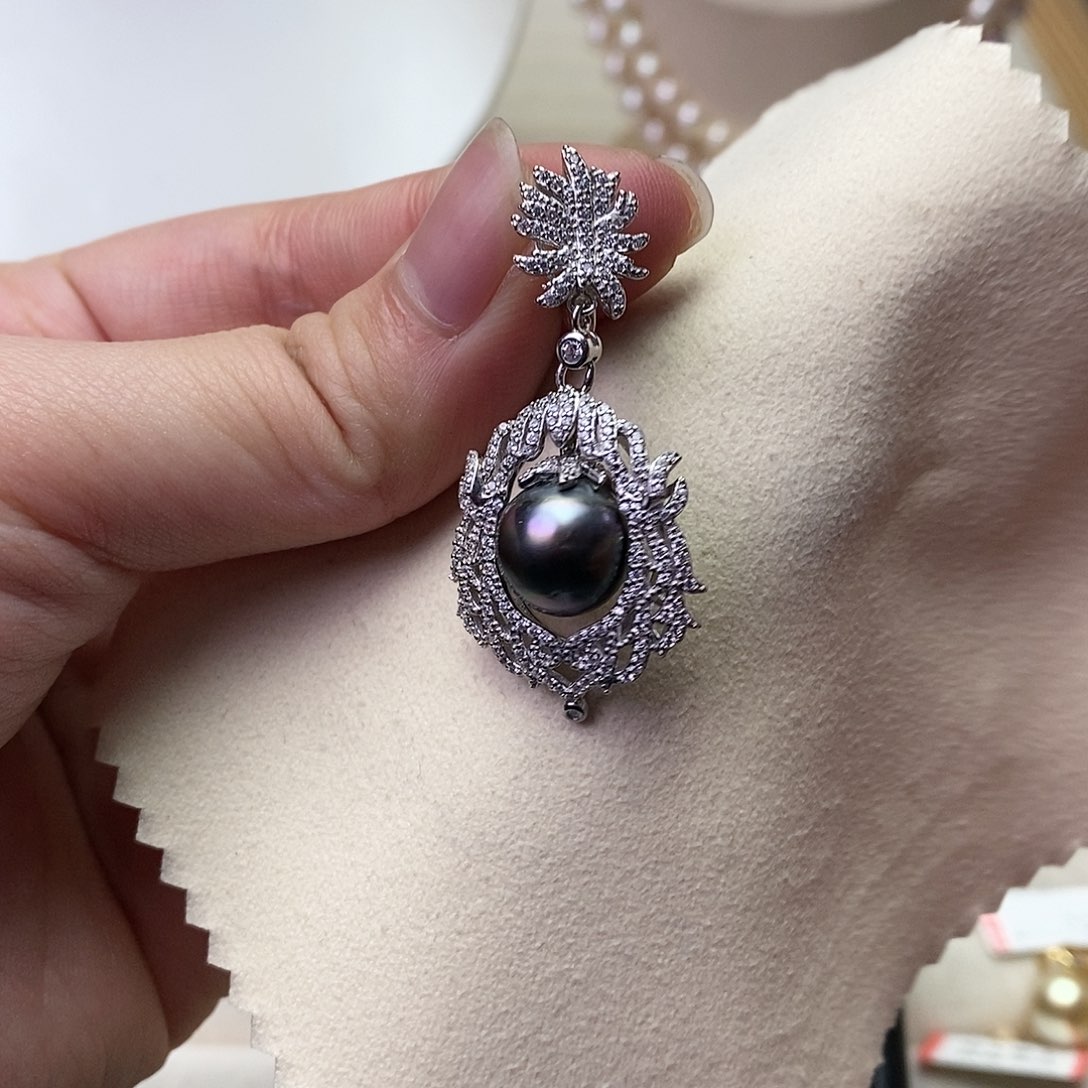 海水珍珠颈饰银S925镶嵌