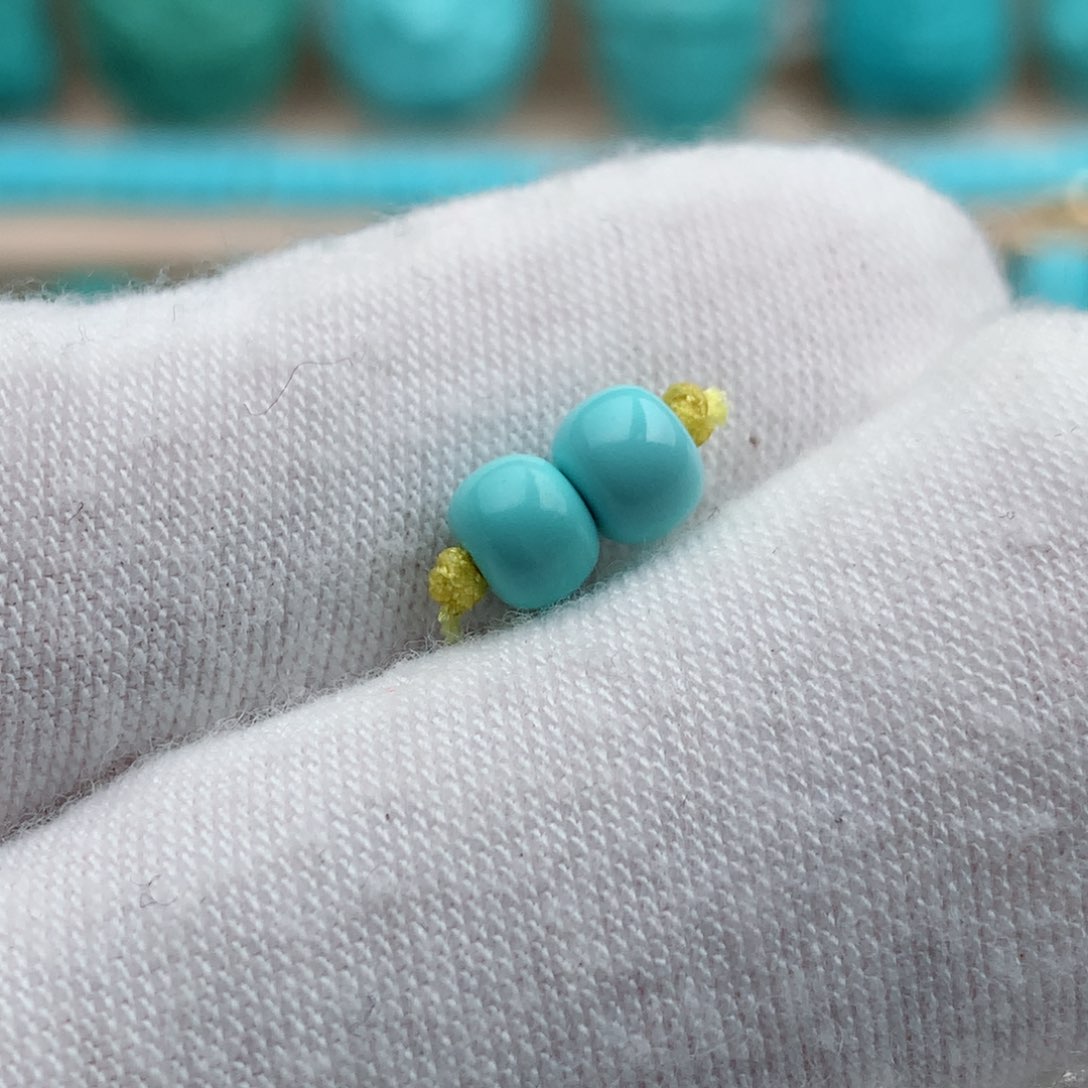 绿松石珠宝奇石未镶嵌5mm