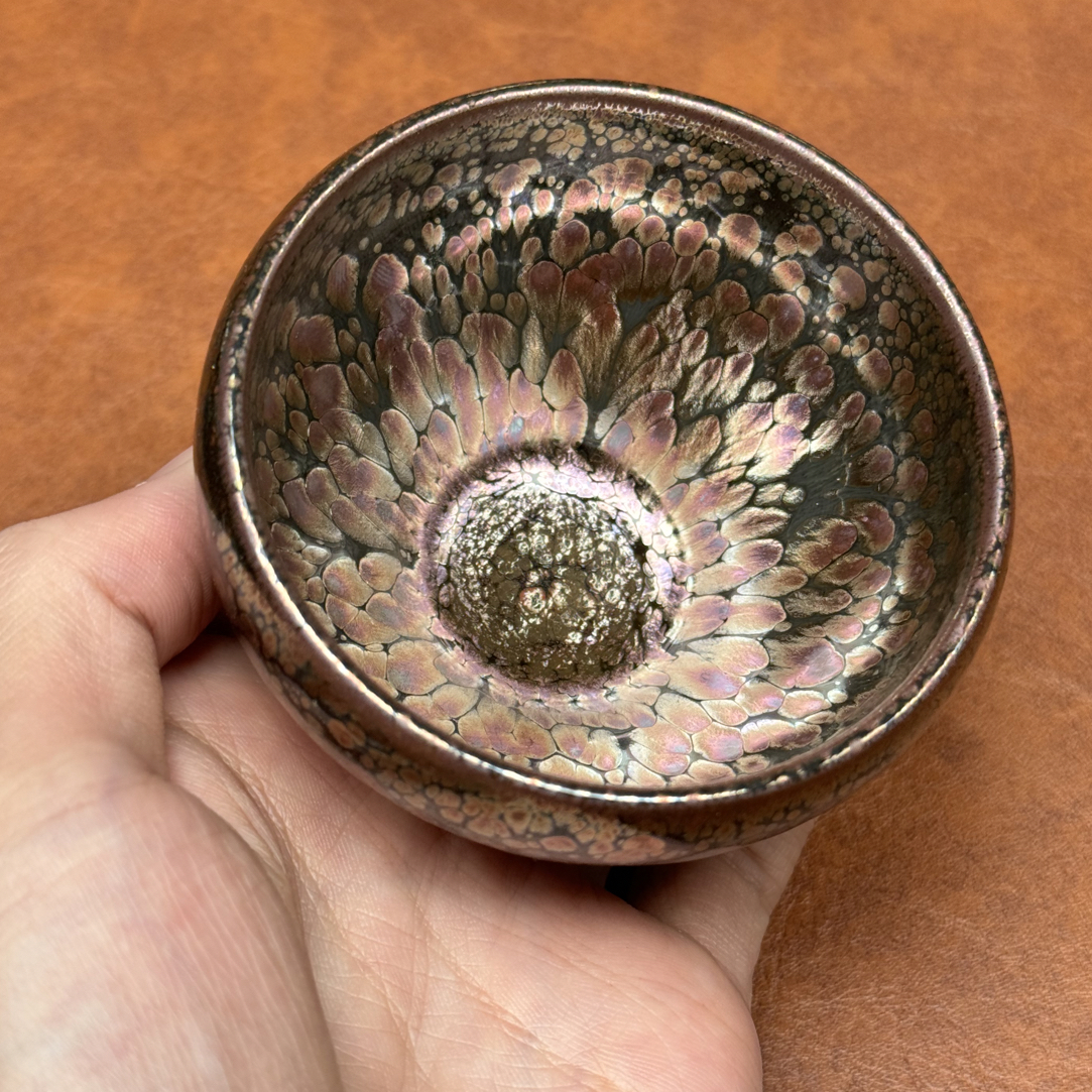 紫金油滴钵，敦实压手，晶体鲜亮高级，盏友必备经典之作