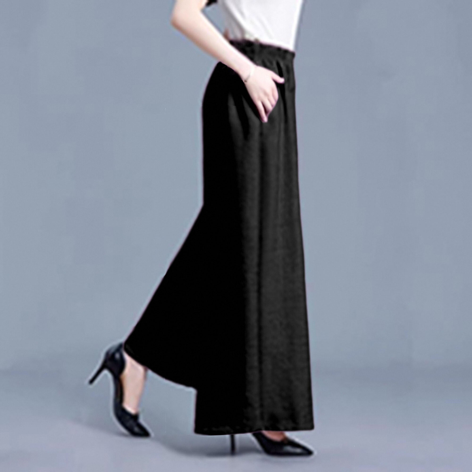 【编号300-399号 】新款松弛慵懒风冰爽清凉禅风减龄高腰阔腿裤