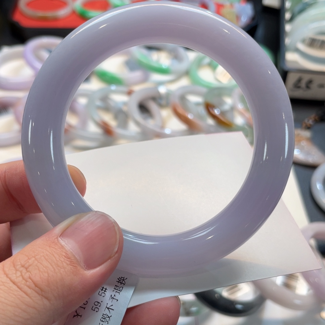 翡翠未镶嵌手镯191号 59圆条