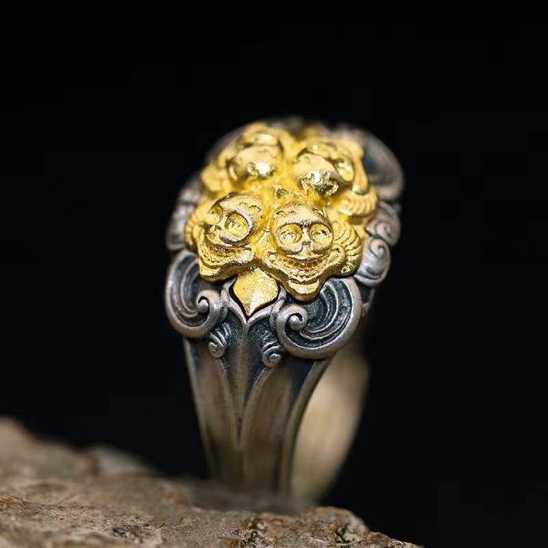 925银戒指 骷髅头戒指