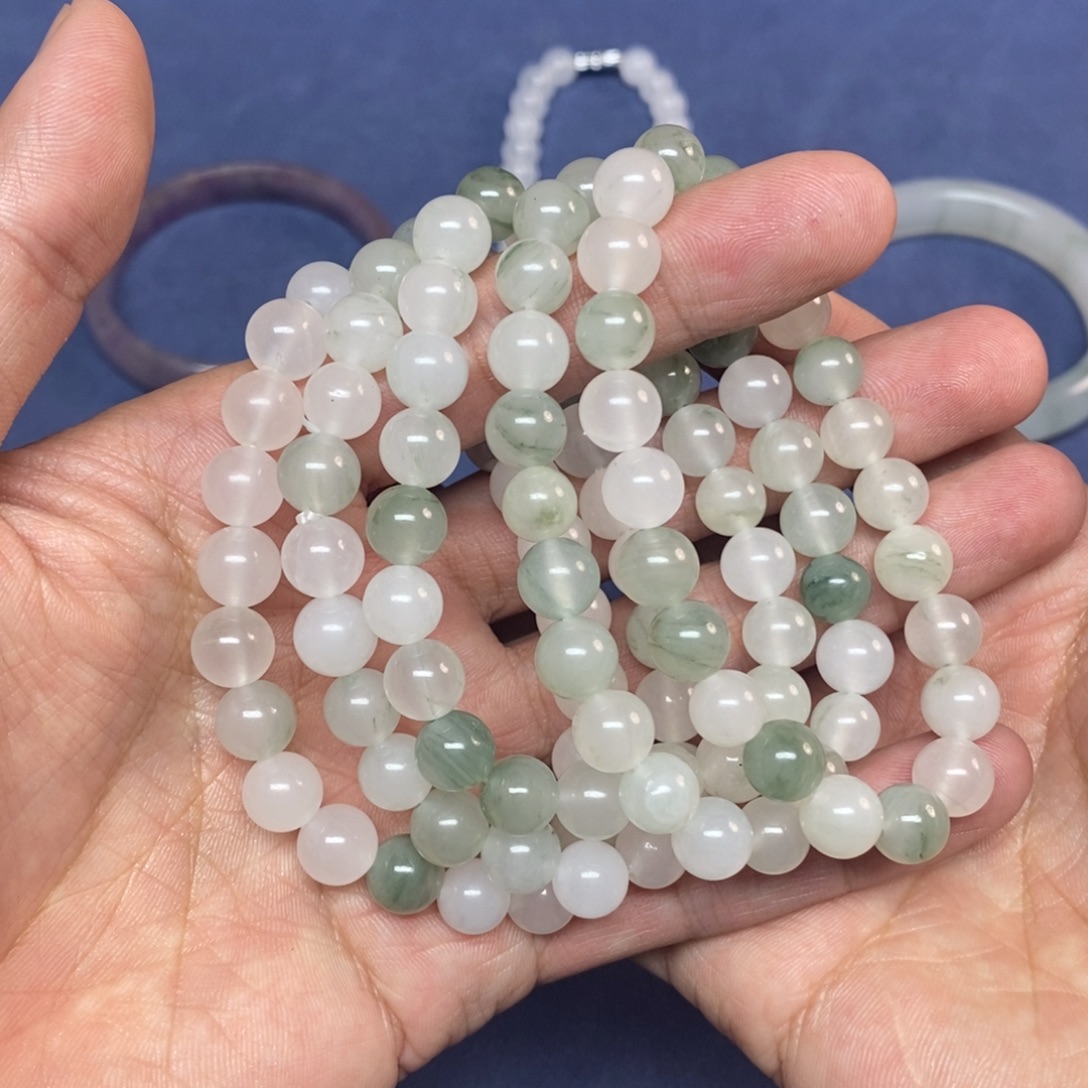 石英岩玉未镶嵌手链