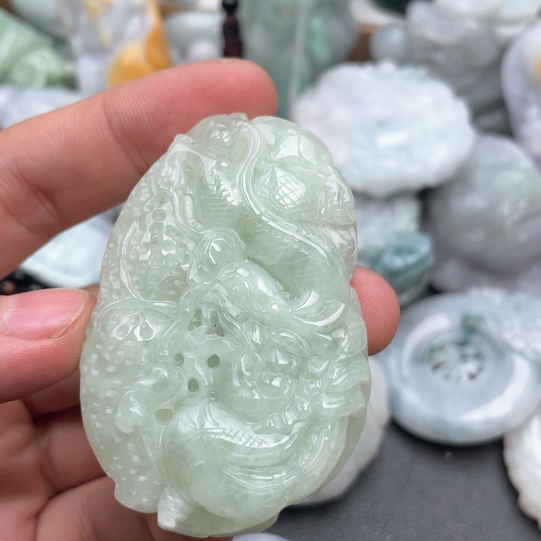 次***白翡翠未镶嵌吊坠(不含链)