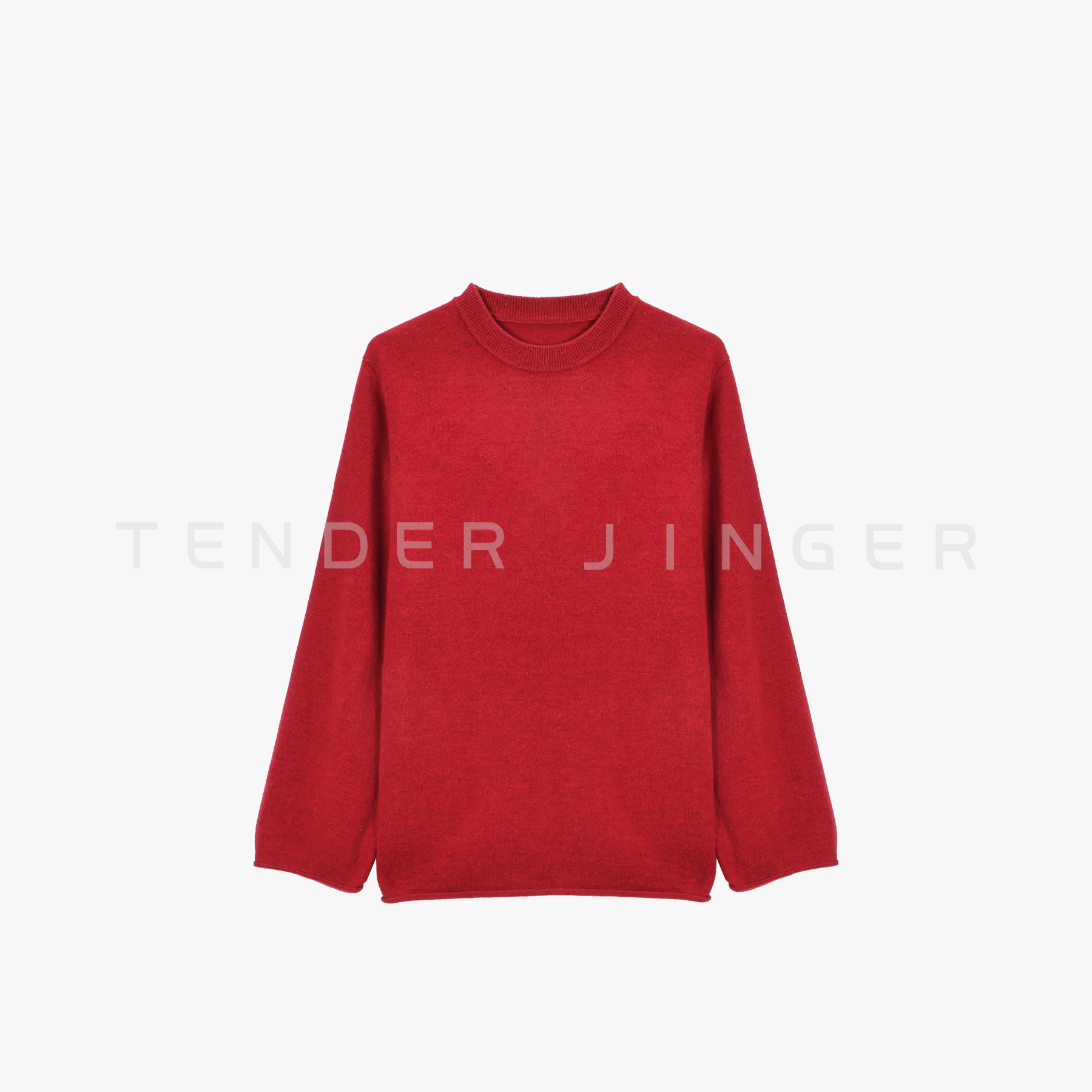 Tender Jinger｜线下专供 圆领套头廓形羊绒羊毛针织衫T54MII50488
