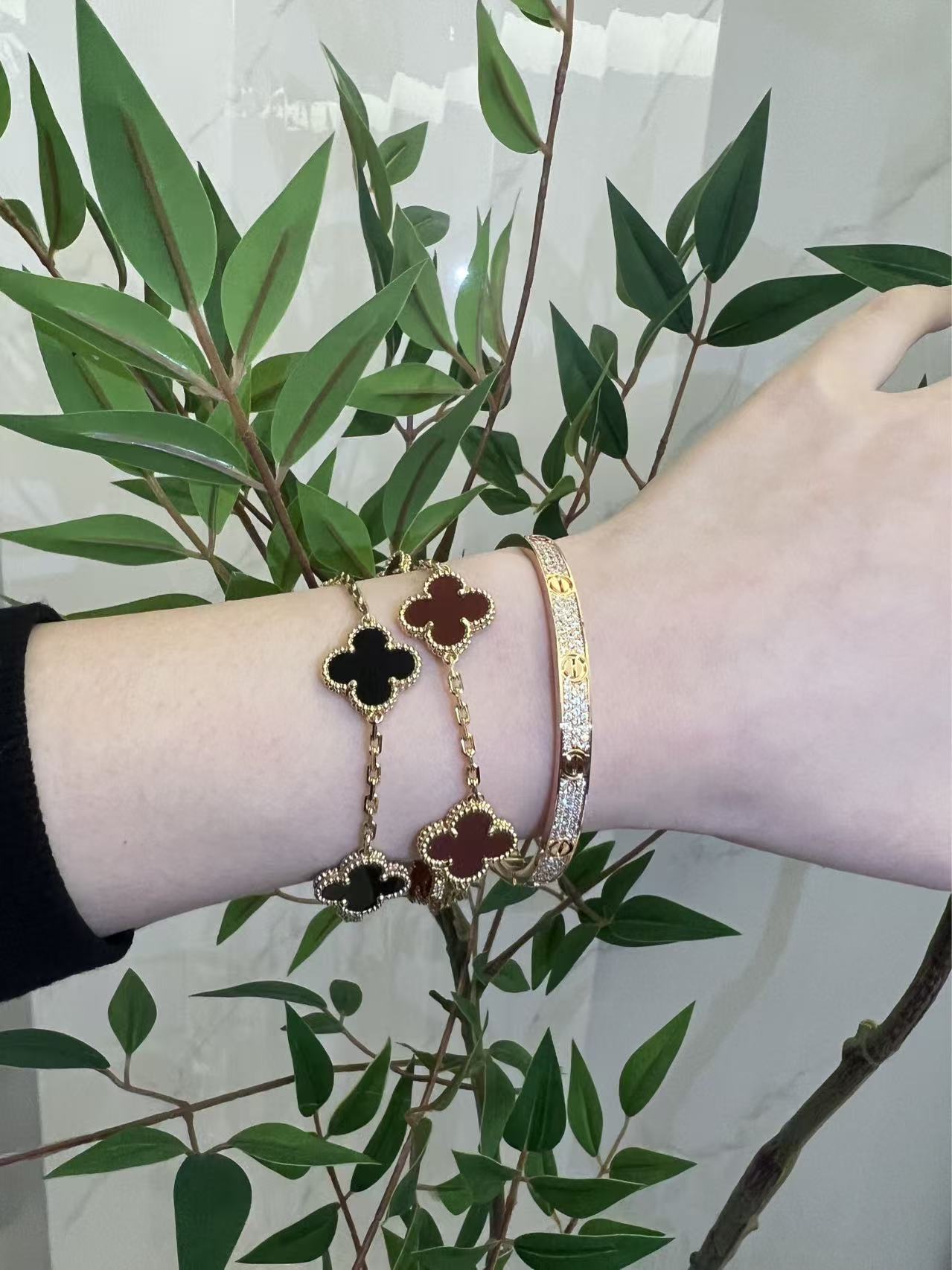 合金手镯 【S】轻奢中宽满天星手镯