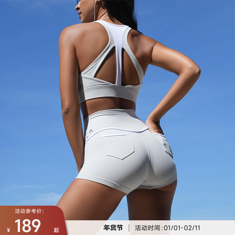 【达人专享】重塑之路口袋健身瑜伽跑步复古运动短裤PocketContrast