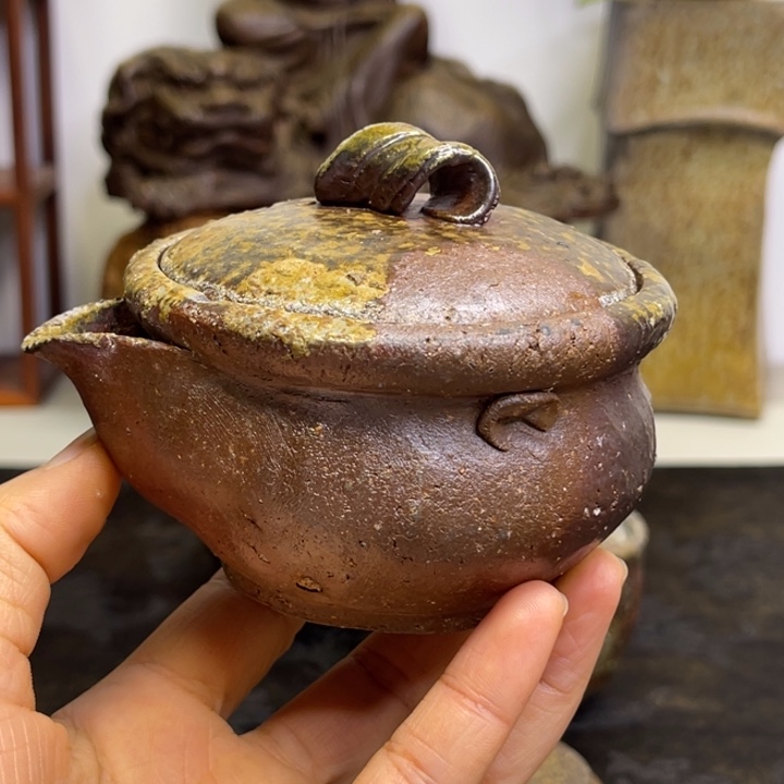 备前烧作品香山宝瓶微瑕