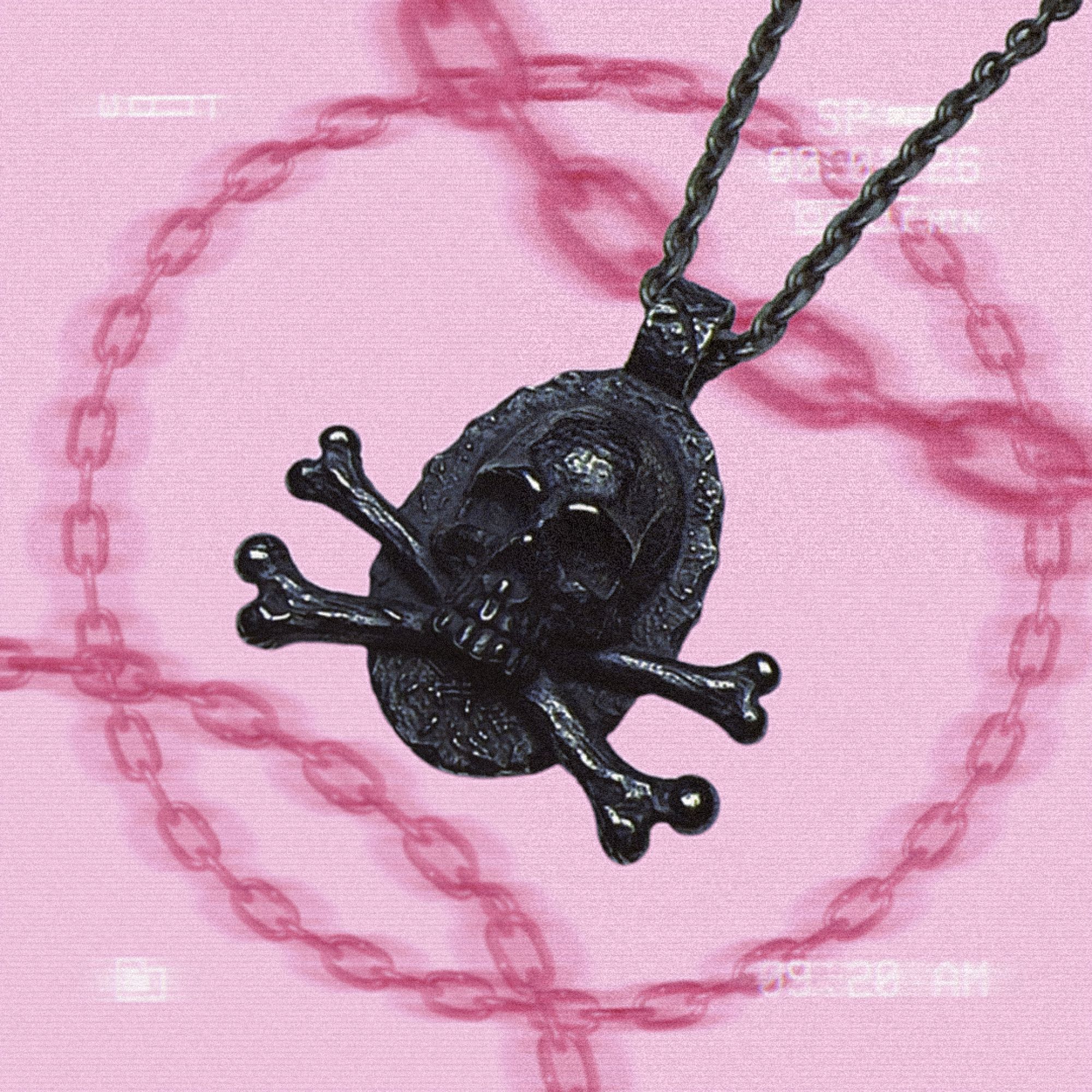 钛钢项链 新款复古骷髅头骨头钛钢项吊坠项饰男士时尚情侣A0228