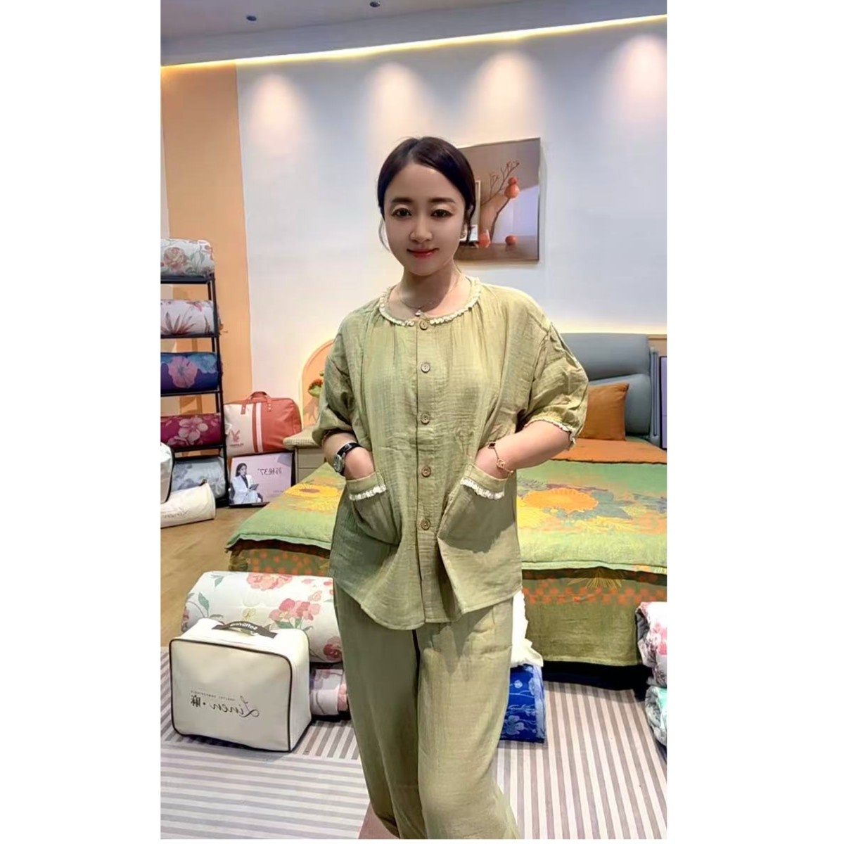 【家居服】老板娘同款全棉双层纱A类母婴级家居服睡衣