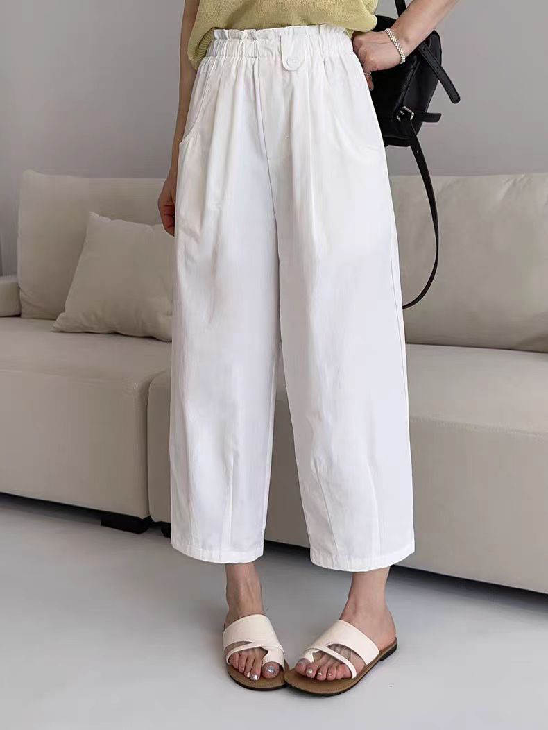 1829-28花苞裤夏季九分直筒裤宽松休闲显瘦小个子必备