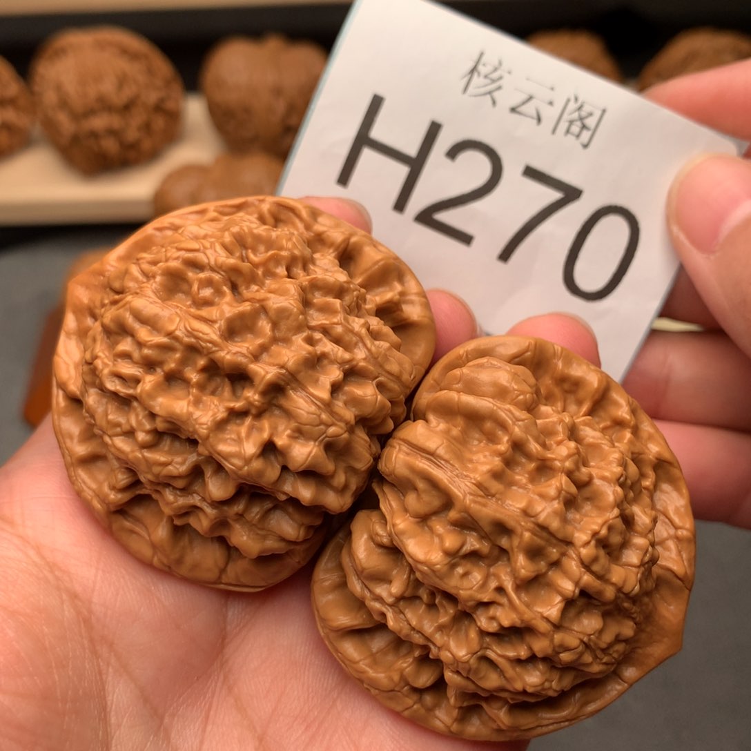 文玩核桃把件48官帽