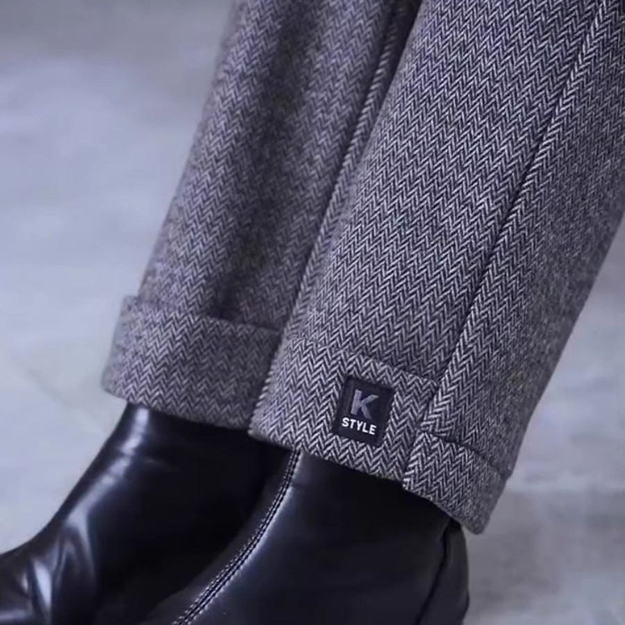 【运补6-8元】女士冬季裤子加绒呢子阔腿筒裤中年妈妈秋冬长裤裤子