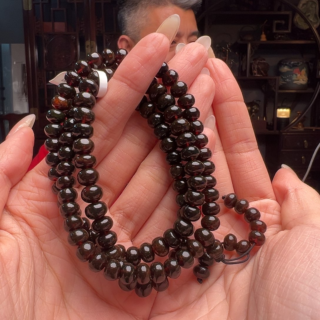 琥珀裸石未镶嵌悠*抚顺琥珀20464。7mm