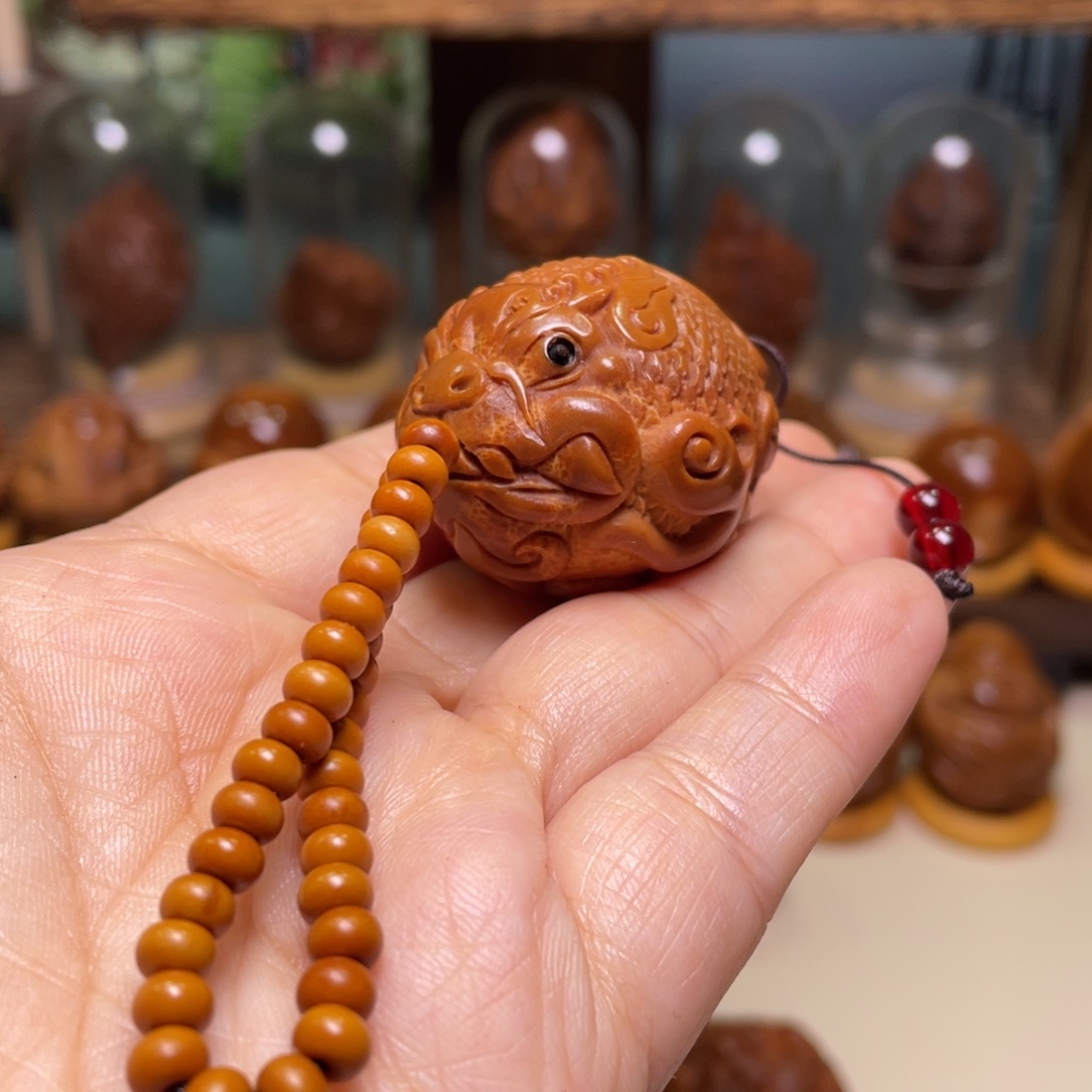 橄榄核吊坠春*1祥云貔貅手把