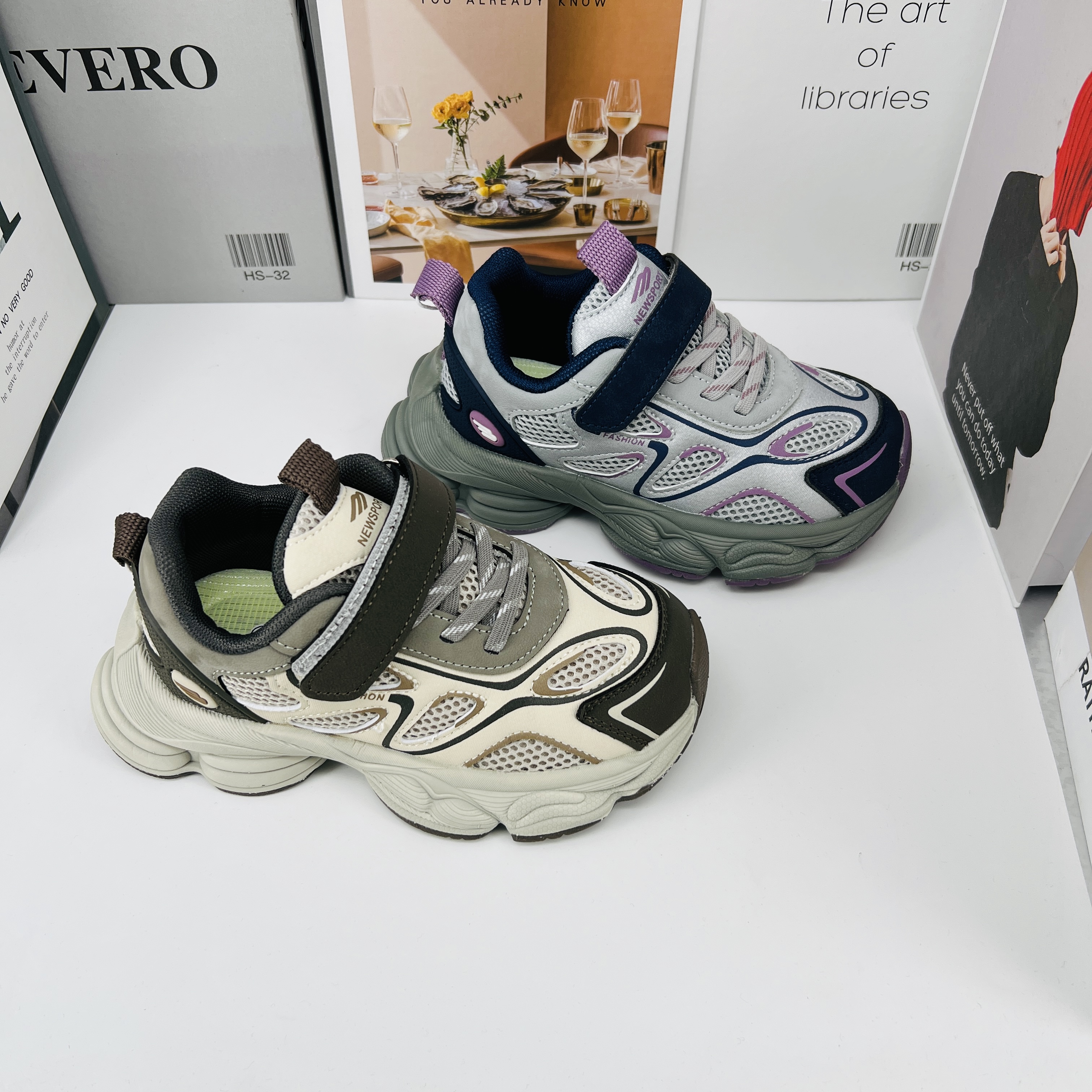 5608~儿童春秋四季时尚 双网面轻软防滑机能鞋 透气软底潮流百搭