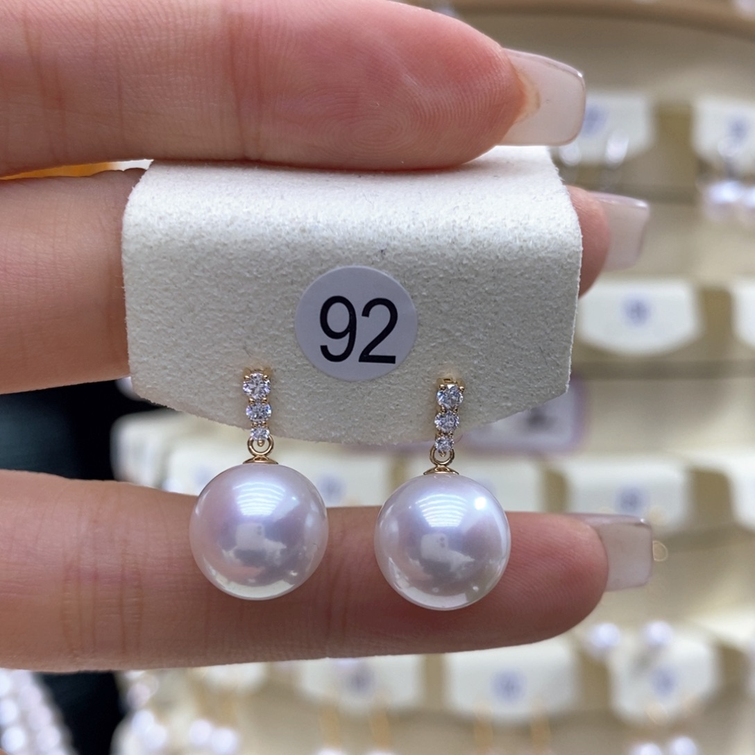 海水珍珠耳饰18K金镶嵌