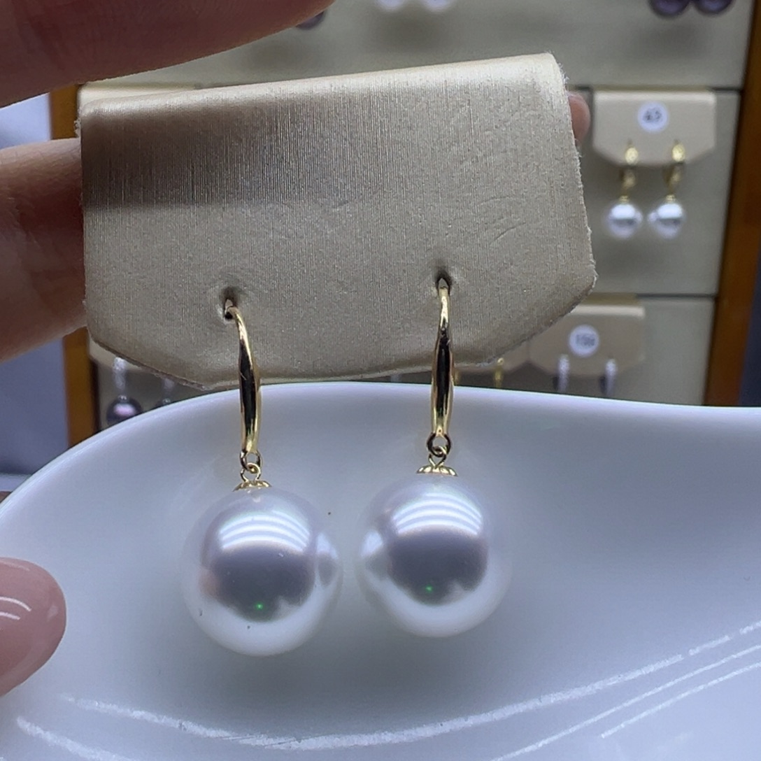 耳饰淡水珍珠18K金镶嵌