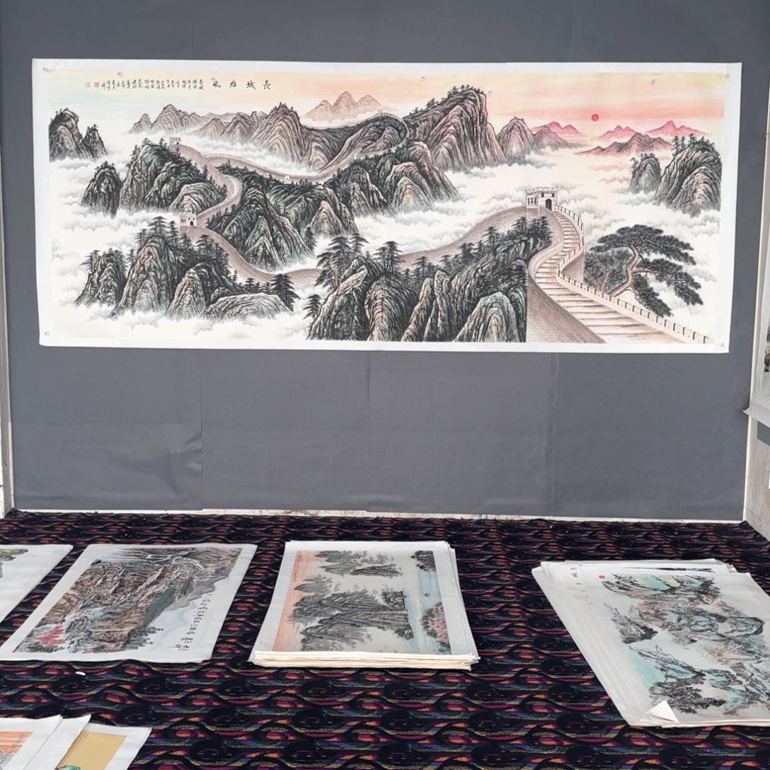 国画丈二山水作品