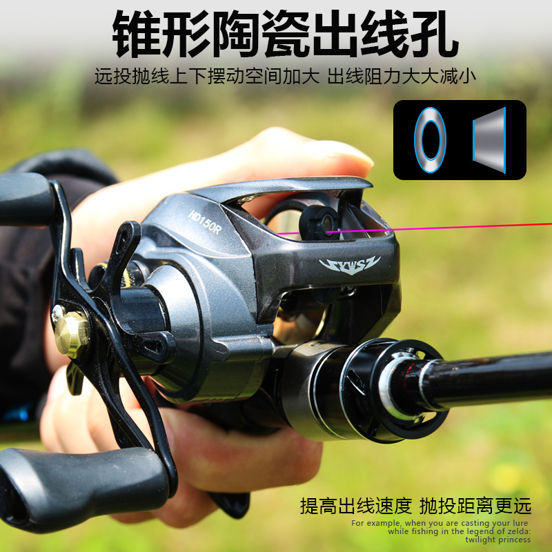 土豪金轻量化防炸线远投水滴轮清仓货不售后