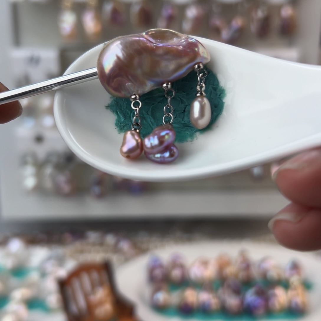 淡水珍珠发饰未镶嵌