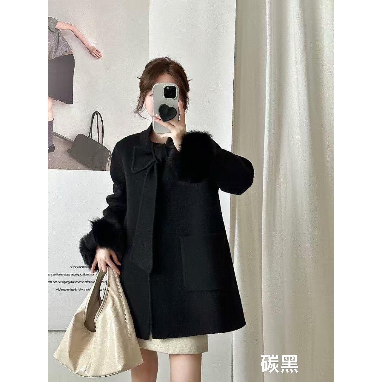 【坦姐严选 实体品质】新款慵懒千金风在逃公主双面大衣805