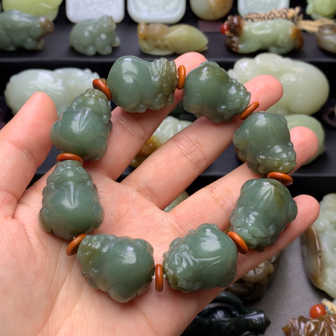 【闪购商品】和田玉手串未镶嵌凶***咪
