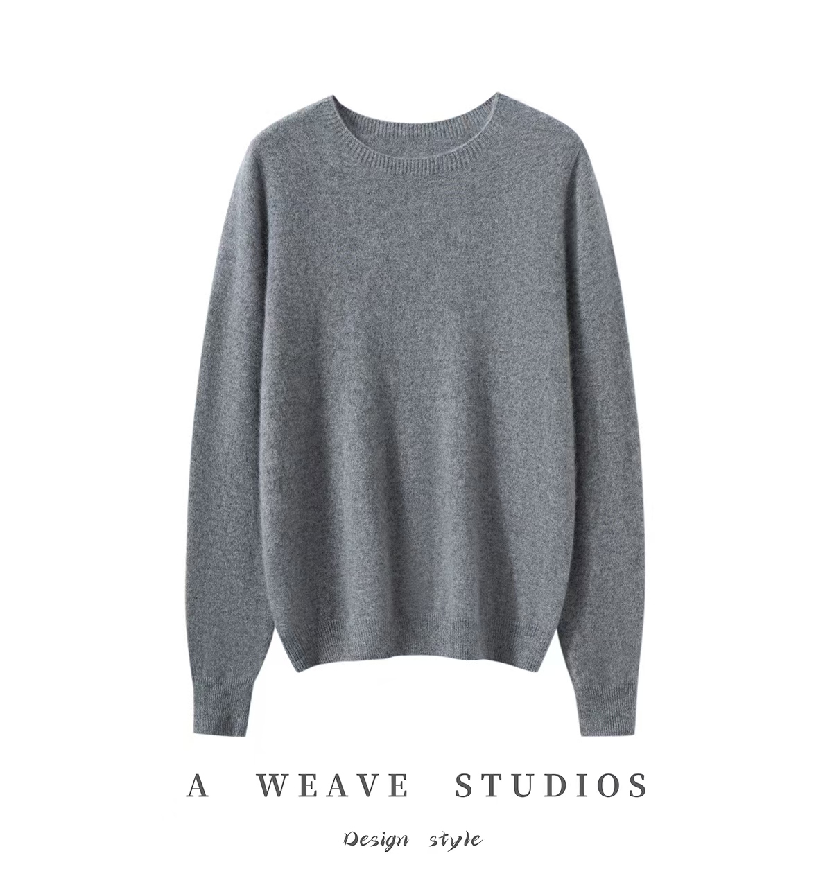 经典圆领！天衣无缝！山羊绒圆领针织套头衫804