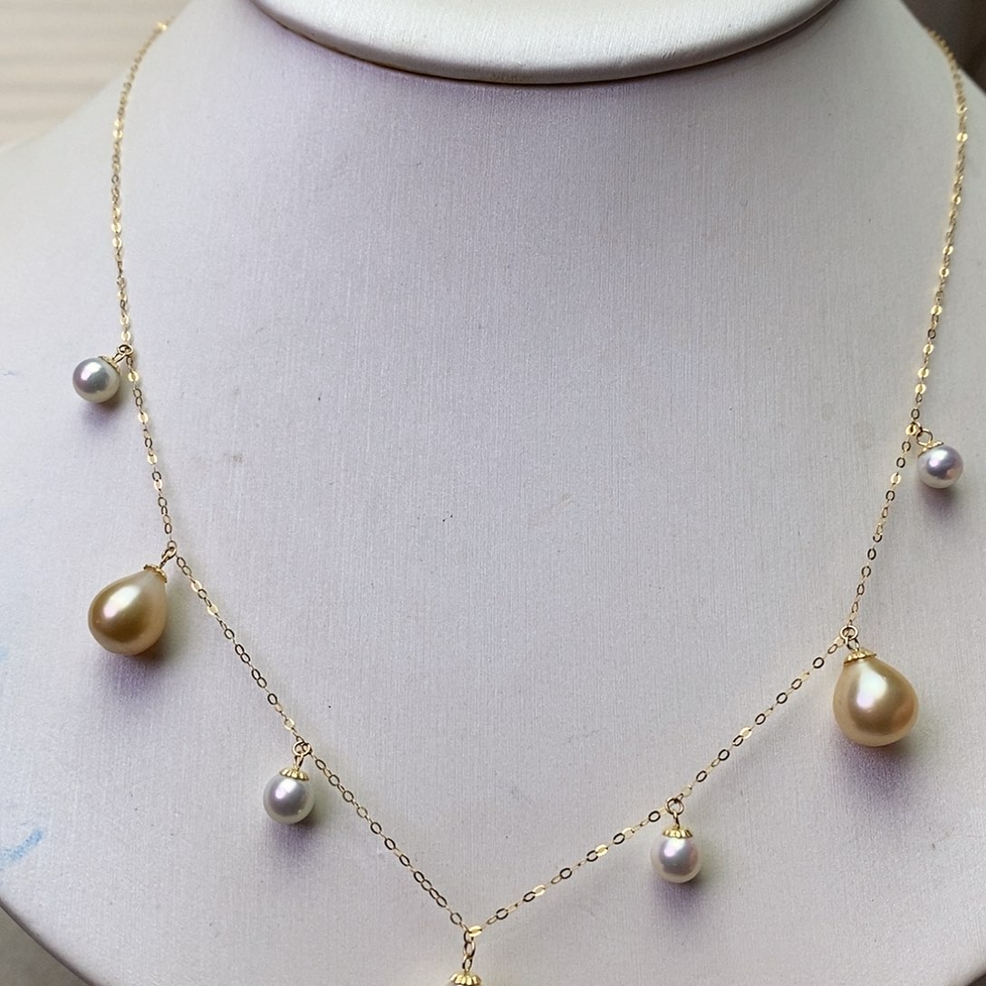 海水珍珠颈饰18K金镶嵌