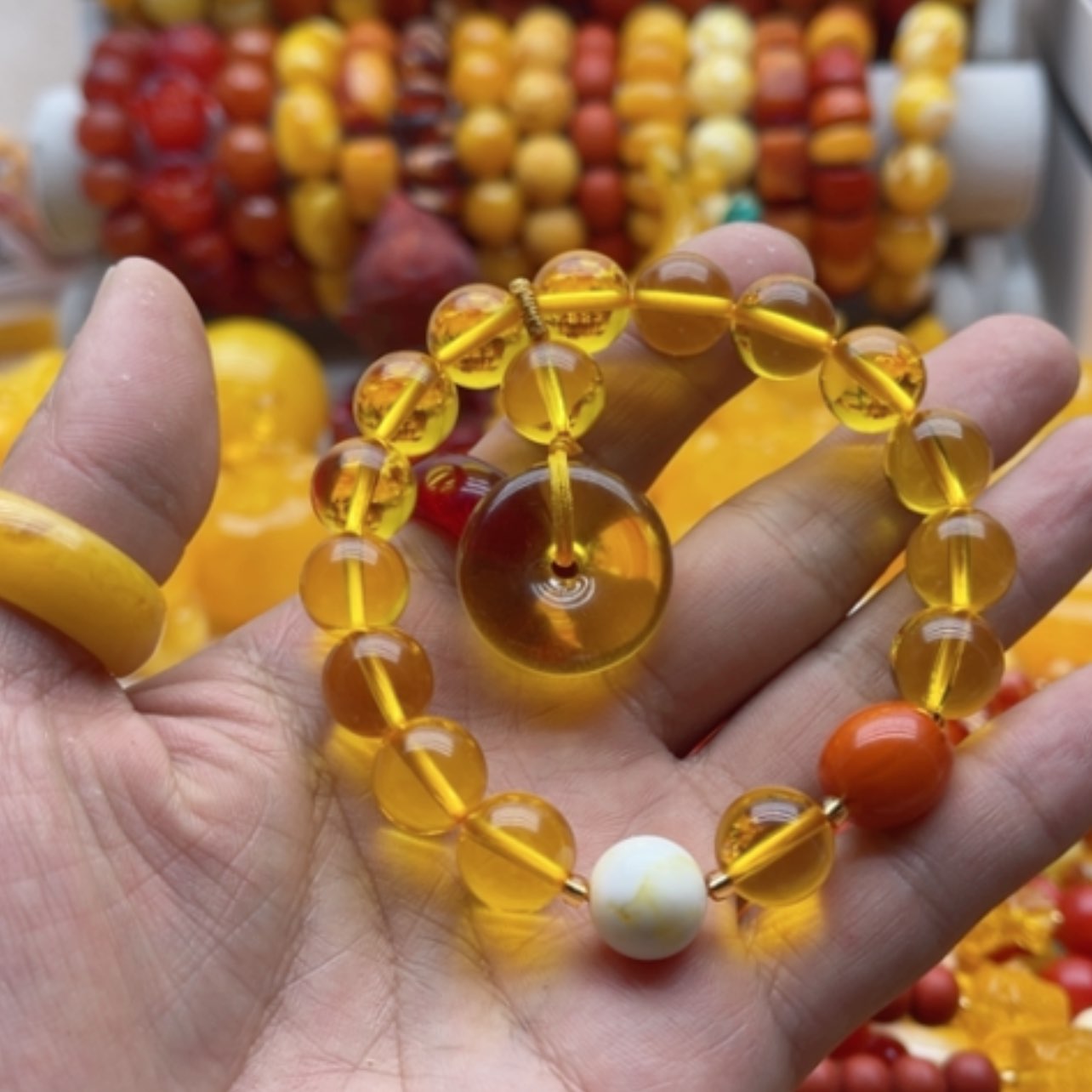 【闪购商品】蜜蜡项链未镶嵌蜜蜡手串卡12