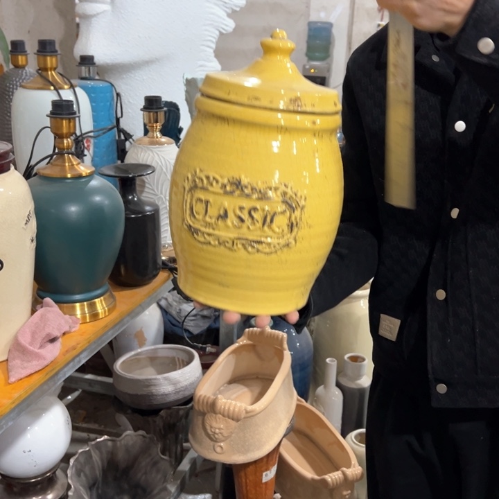 摆件高度32厘米口径14厘米微瑕捡漏