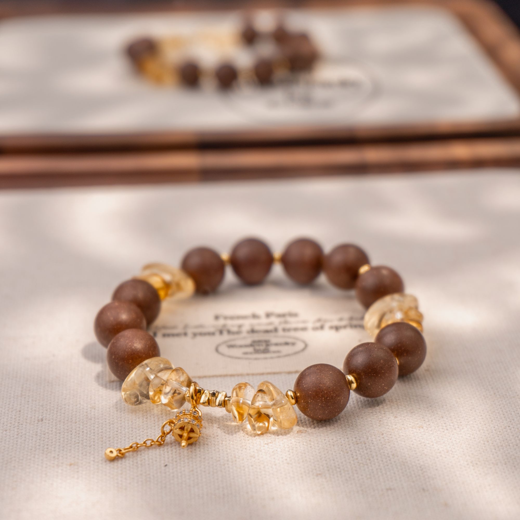 『岁岁金』古方鹅梨轻奢小众精致设计款合香珠手串