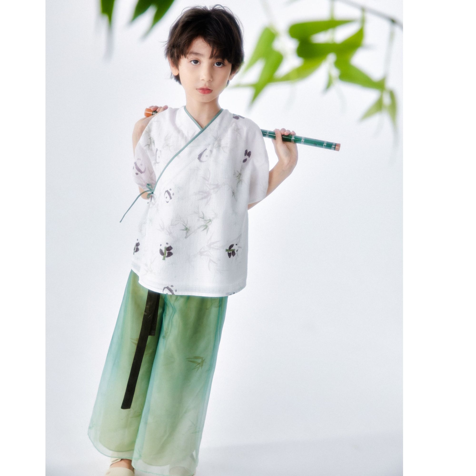 汉元素新中式【木冉】夏款假两件套装线下专款