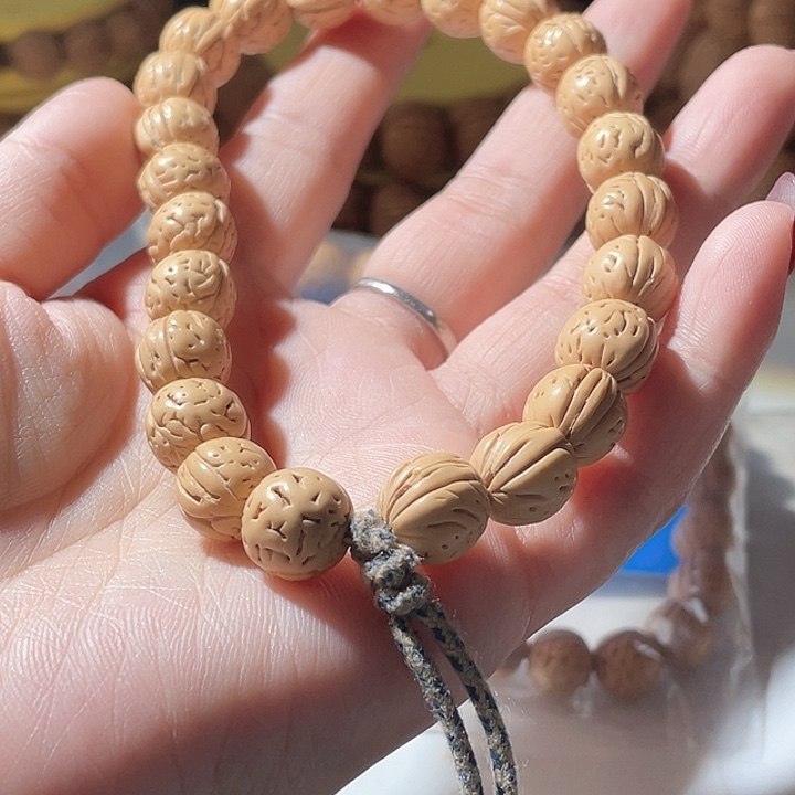 工***）吊坠桃核桃核手串野生10