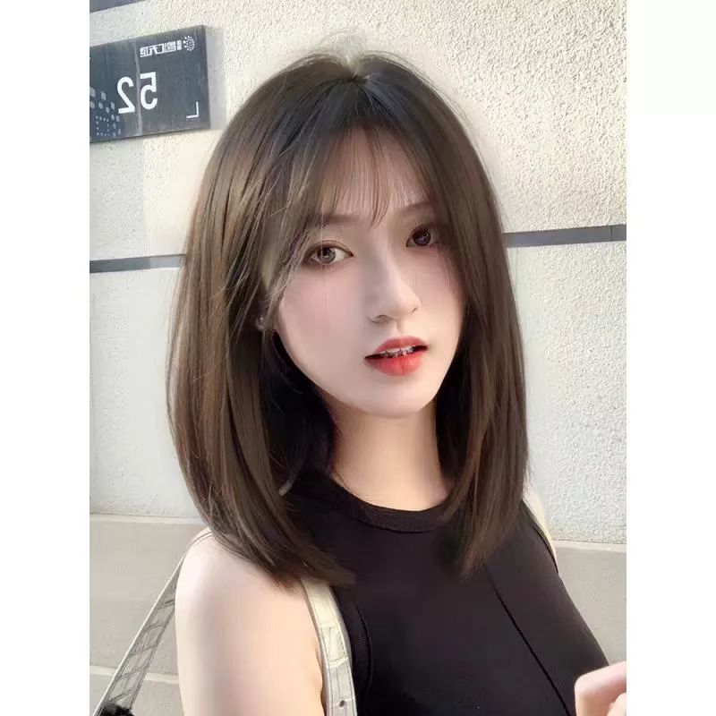 19假发女全头套式长卷发大波浪蓬松自然仿真人发空气齐刘海整顶