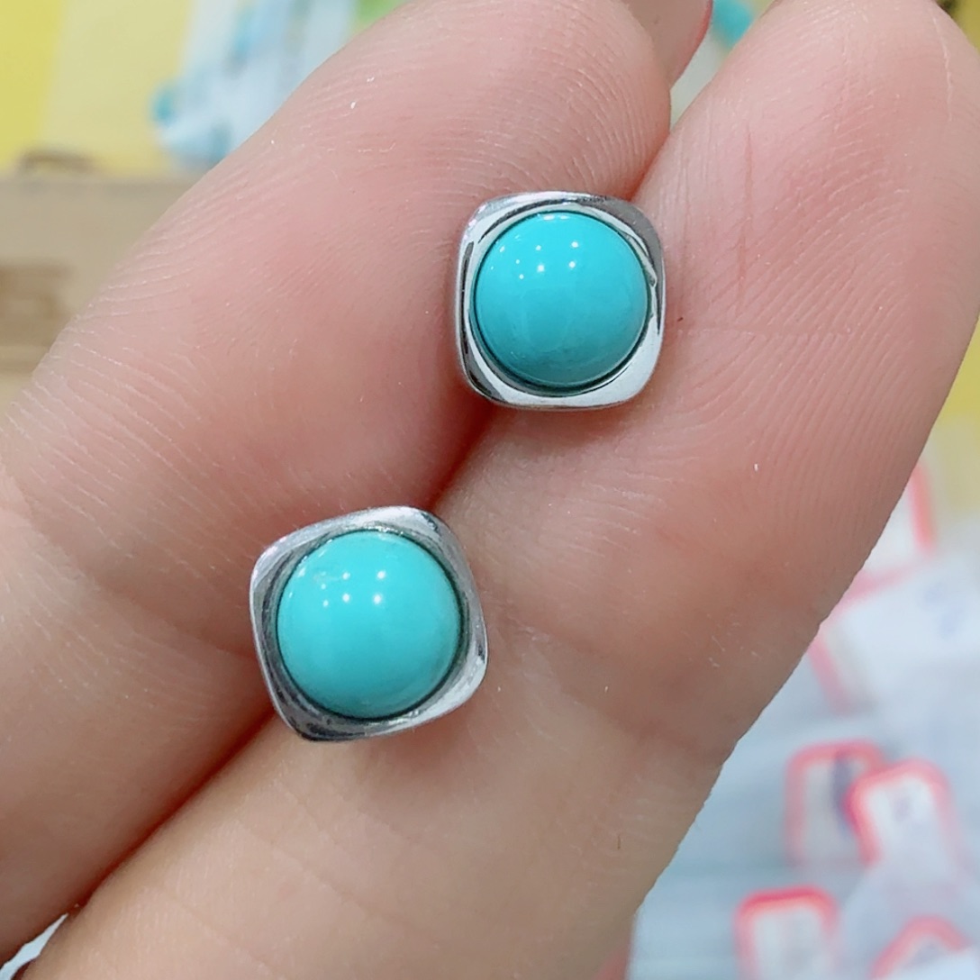 银S925镶嵌绿松石珠宝奇石