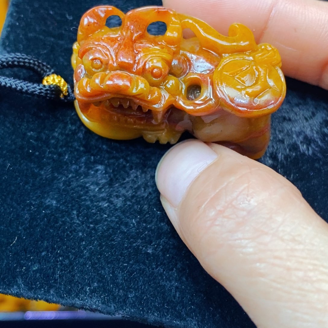 合金石英质玉（黄龙玉）珠宝半成品