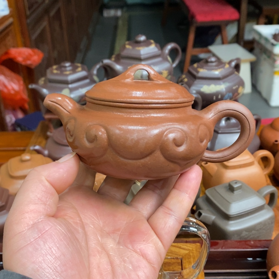 茶壶紫砂紫砂壶仿古如意底槽清