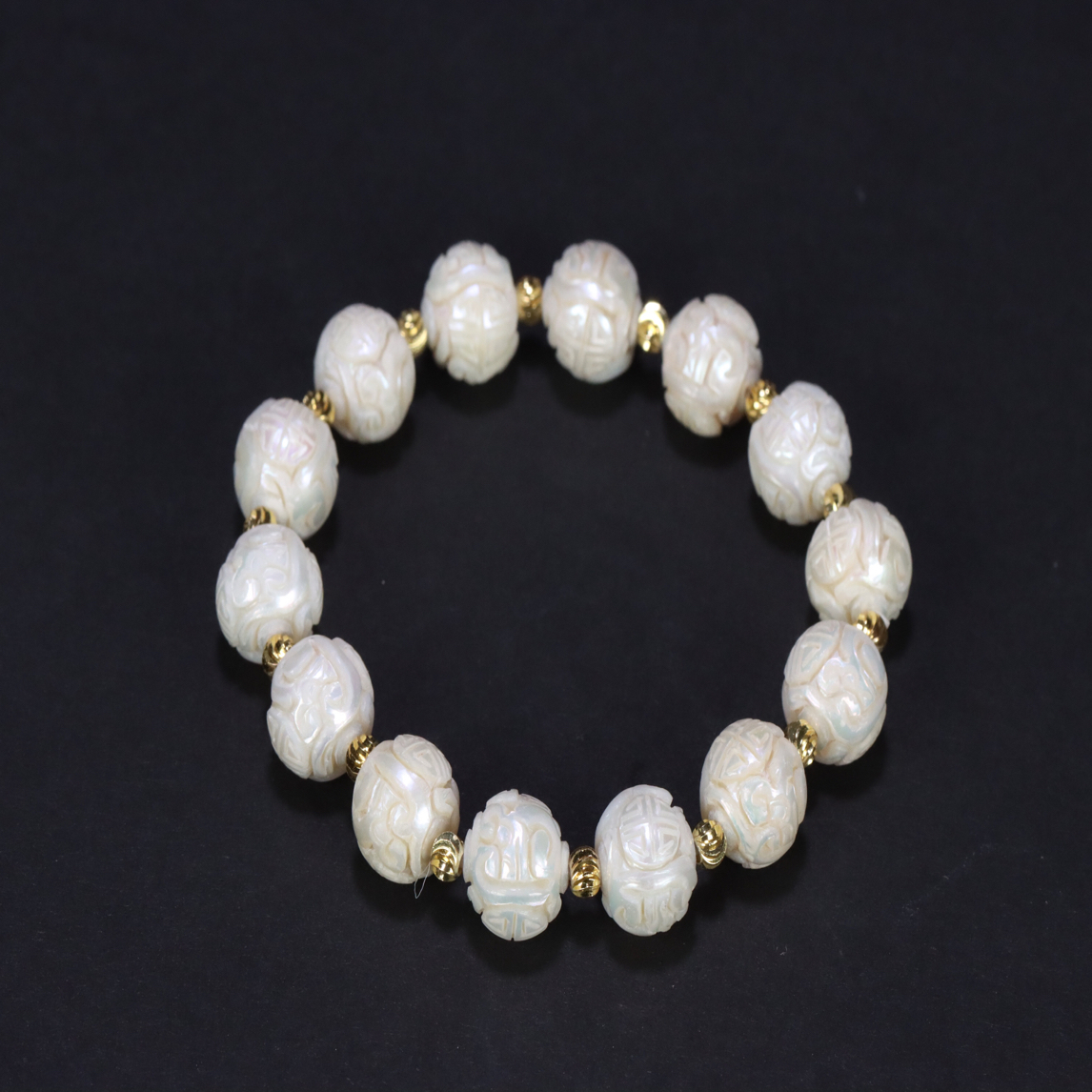 北城工美收藏/东珠团寿手串